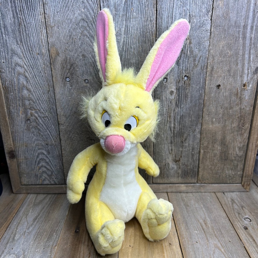 Disney Winnie the Pooh Rabbit Plush Stuffed Animal Yellow Bunny 12 Inch